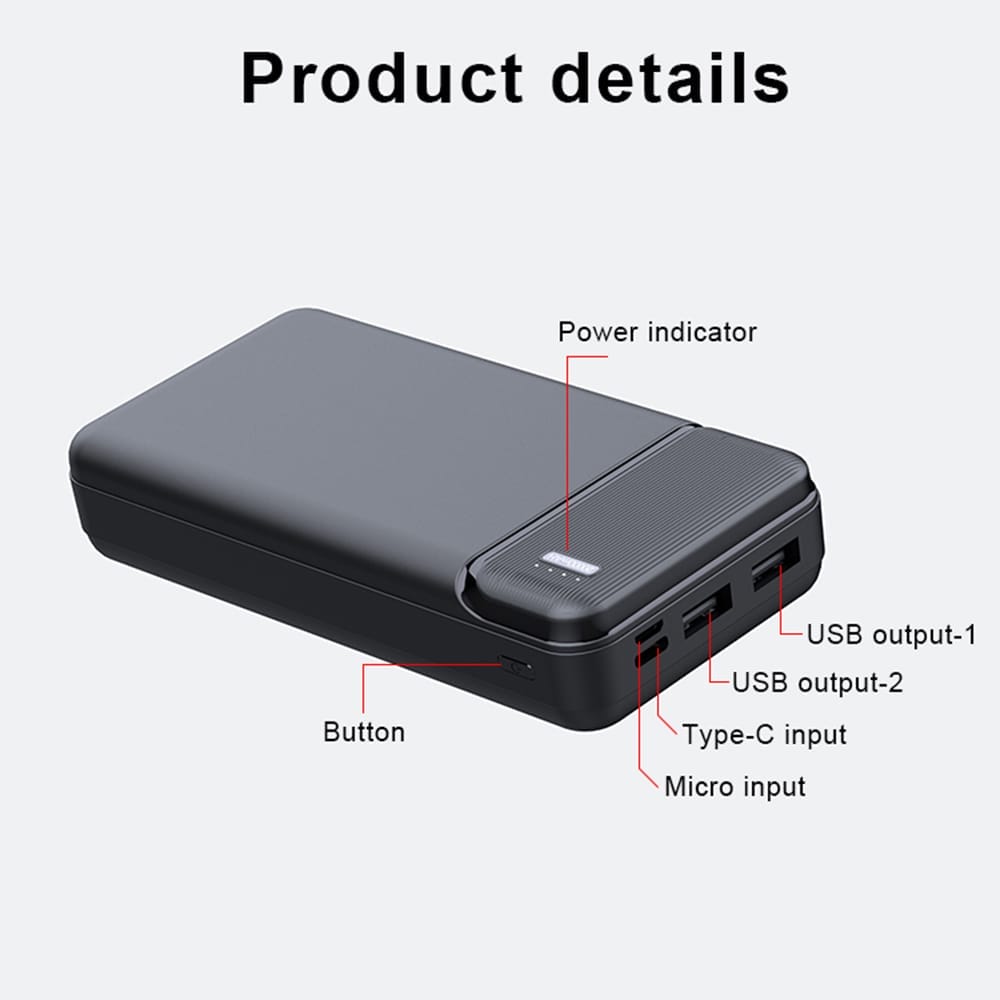 Techsuit Powerbank Varavirtalähde 20000mAh