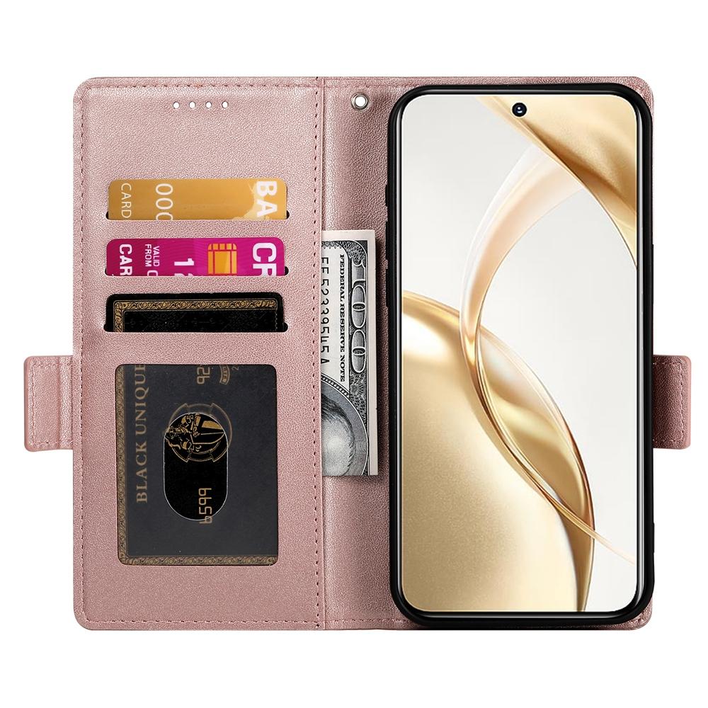 Honor 400 Pro Lompakko Suojakotelo - Ruusukulta