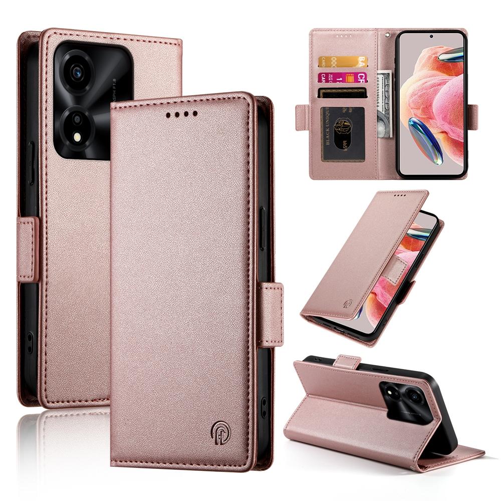 Honor X5C Plus Lompakko Suojakotelo - Ruusukulta