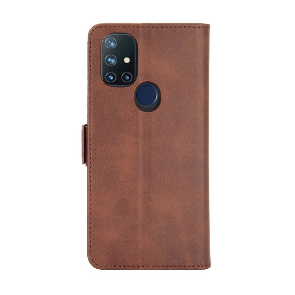 OnePlus Nord N10 Unitec Lompakko Suojakotelo Ruskea