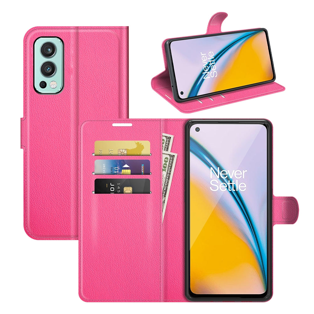 Oneplus Nord 2 Lompakko Suojakotelo Pinkki