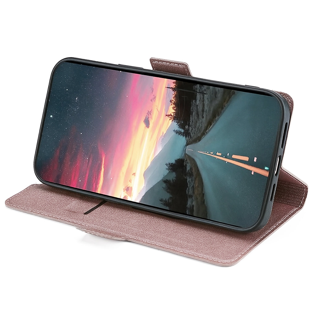 Samsung Galaxy S25 Lompakko Suojakotelo - Ruusukulta