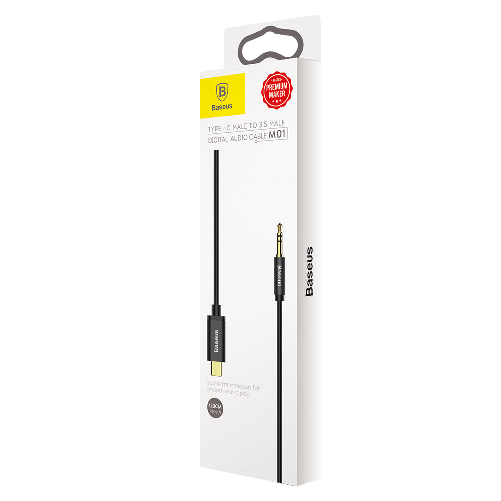 USB-C - 3,5 mm kabel 1 m svart