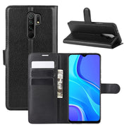 Xiaomi Redmi 9 Lompakko Suojakotelo Musta