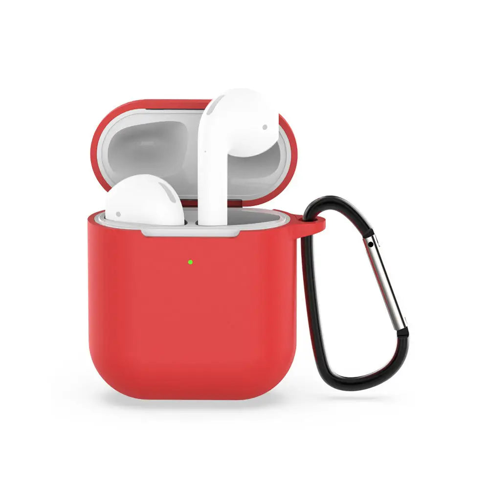 AirPods 1/2 Silikonikotelo - Punainen