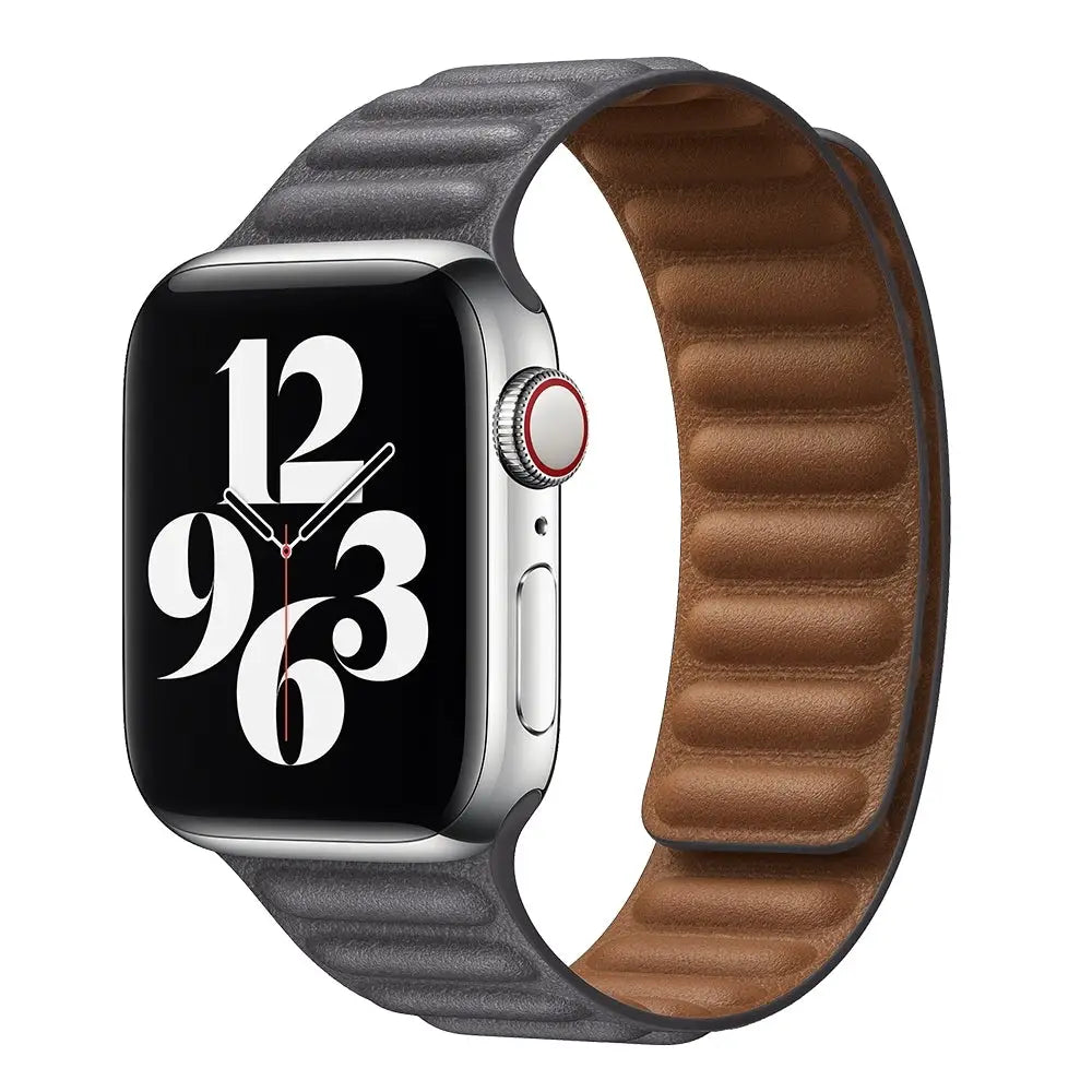 Apple Watch 38 / 40 / 41 mm Magneettinen nahkaranneke - Harmaa