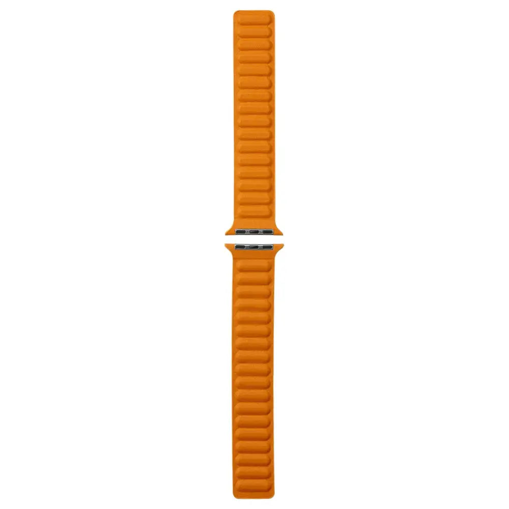 Apple Watch 42 / 44 / 45 mm Magneettinen Nahkaranneke - Oranssi