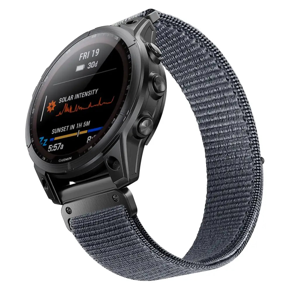 Garmin QuickFit Nailonranneke 22mm - Harmaa