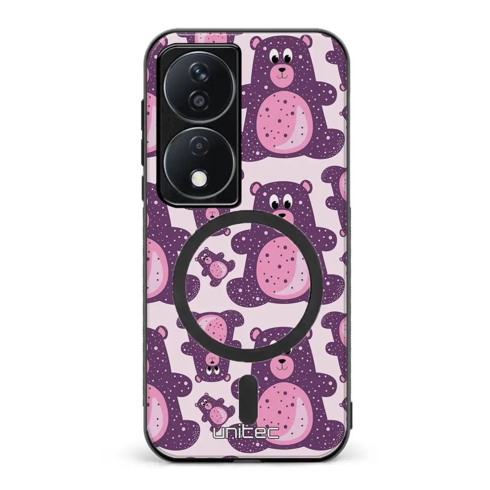 Honor X7b suojakuoret - Purple Teddy Bear