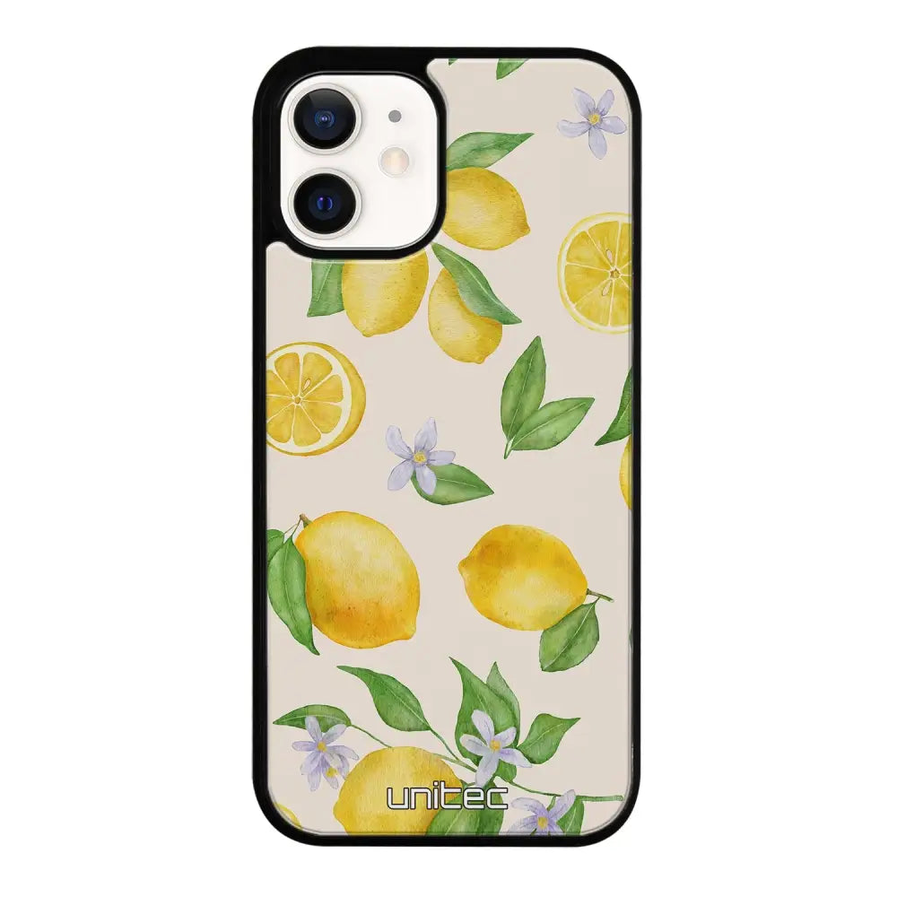 iPhone 12 Mini hedelmä suojakuoret - Lemon - Ei