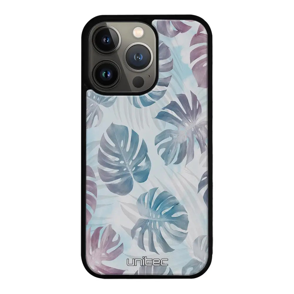 iPhone 13 Pro kukka suojakuoret - Monstera Texture - Ei