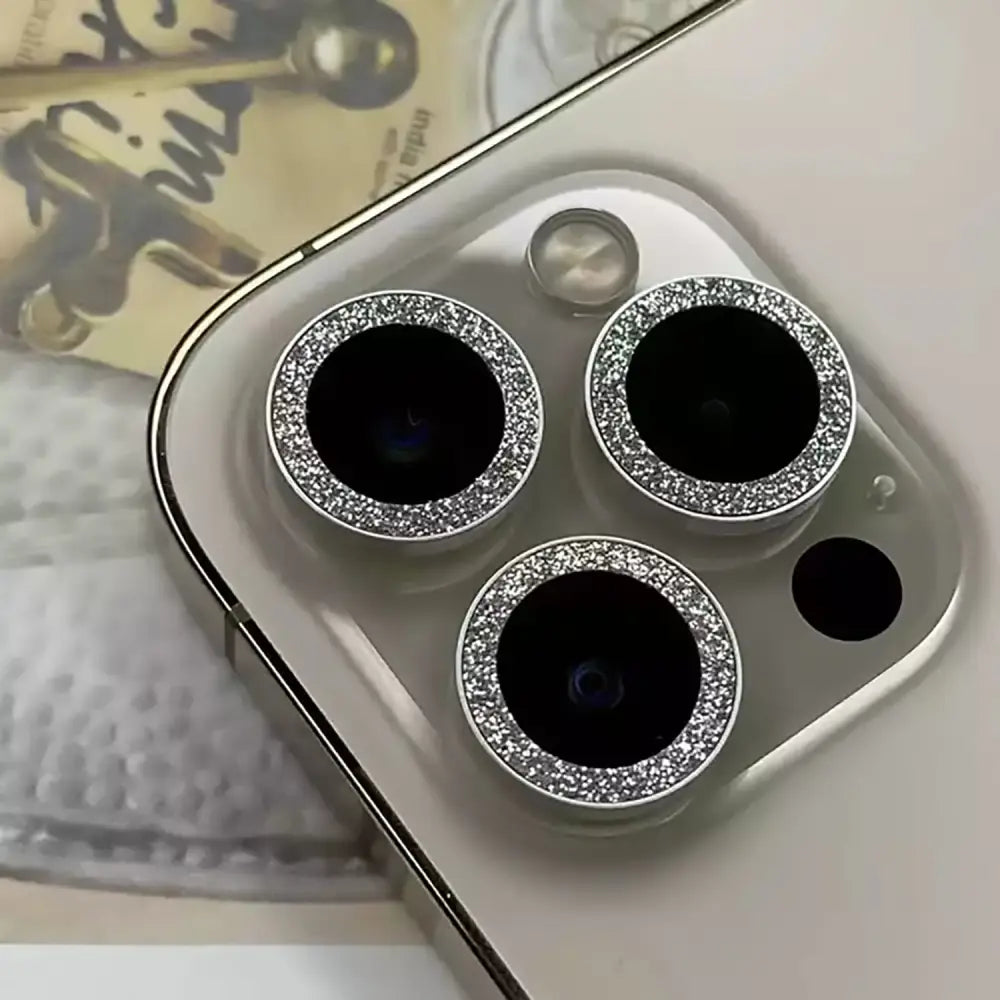 iPhone 13 Pro / iPhone 13 Pro Max Kameran panssarilasi Glitter - Hopea (3kpl)