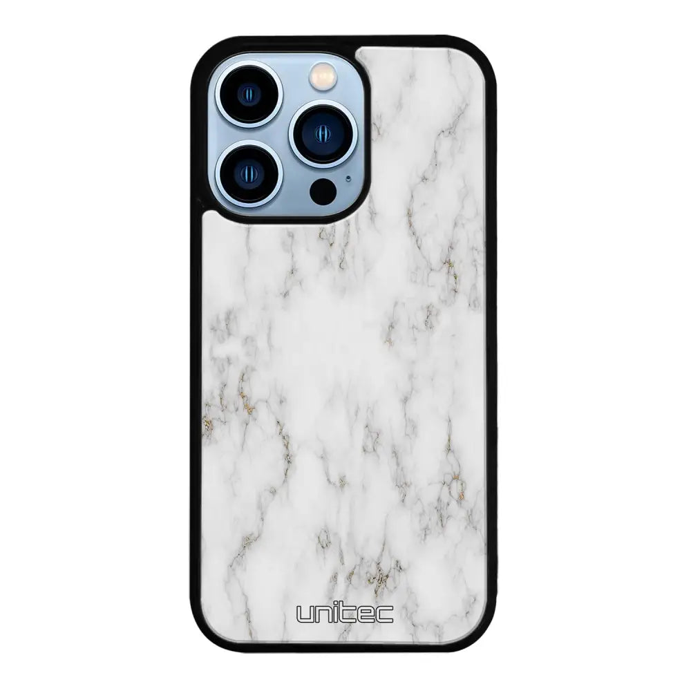 iPhone 13 Pro Max marmori suojakuoret - White Marble - Ei