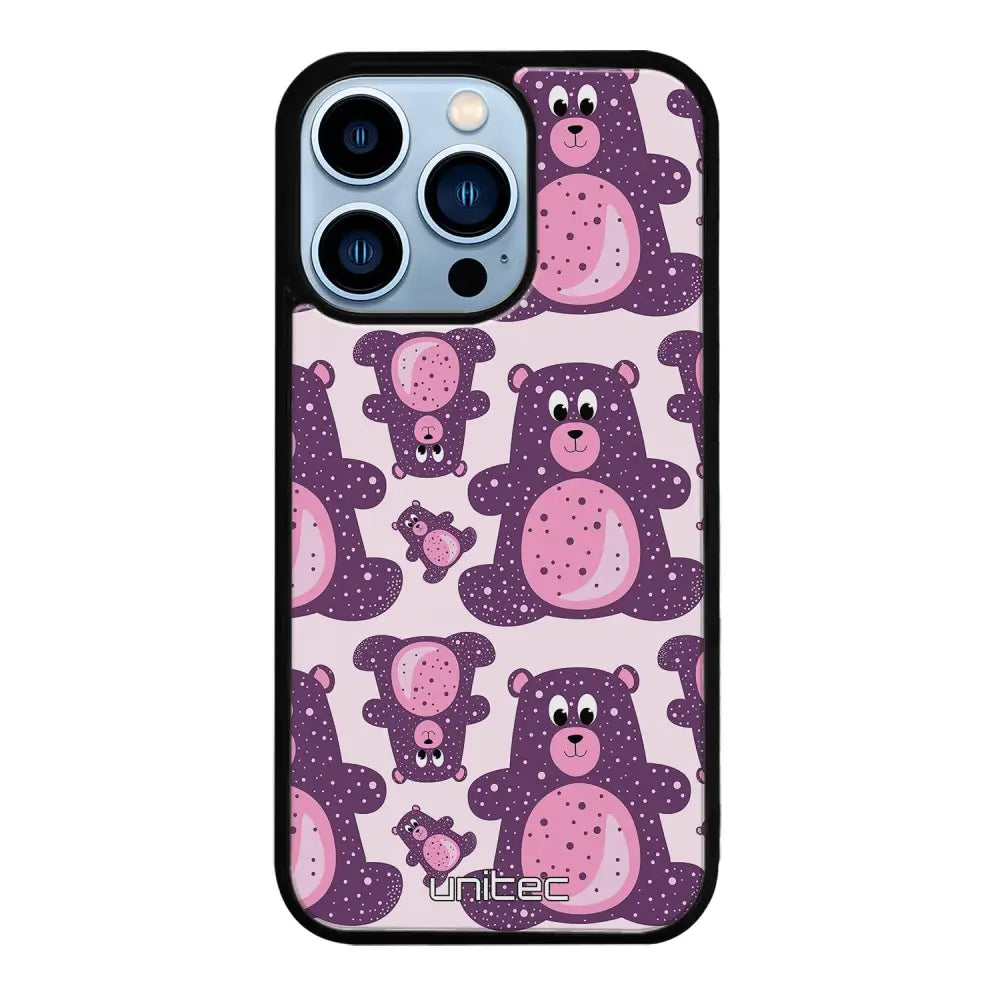 iPhone 13 Pro Max suojakuoret - Purple Teddy Bear - Ei