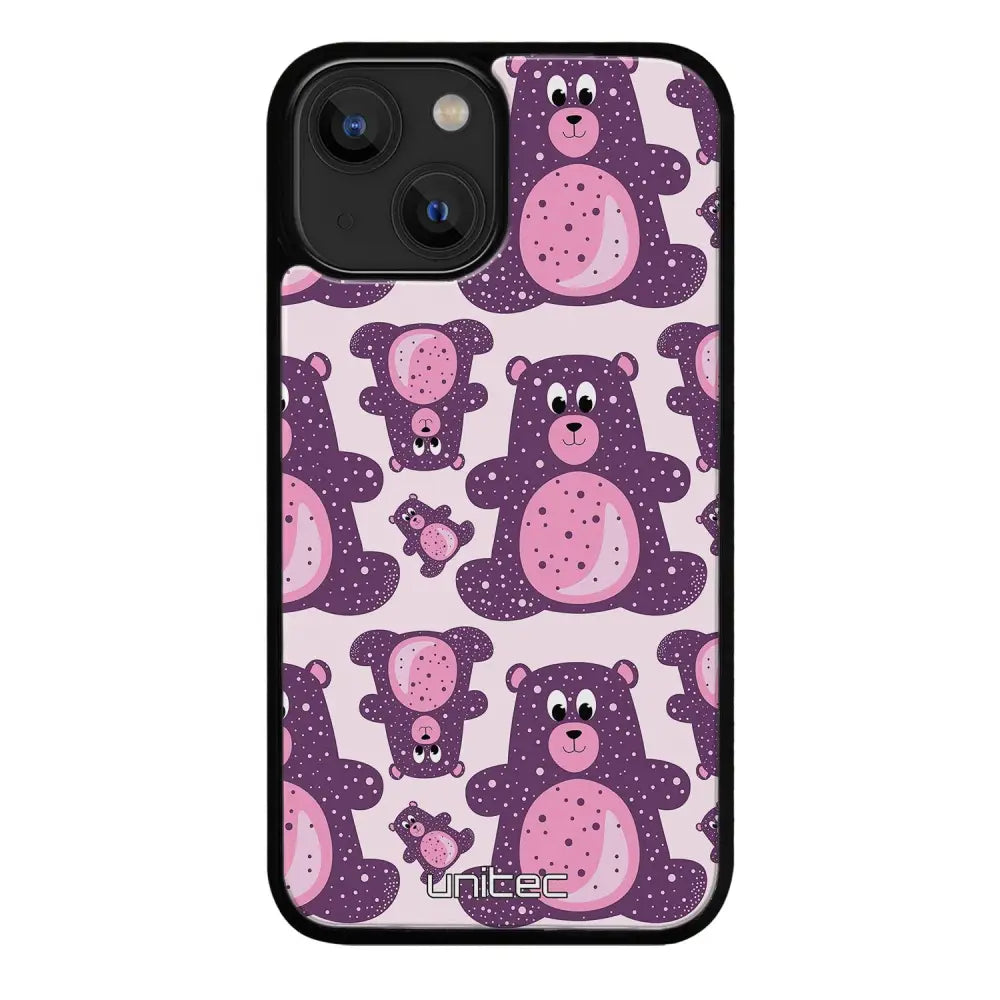 iPhone 14 Plus suojakuoret - Purple Teddy Bear - Ei