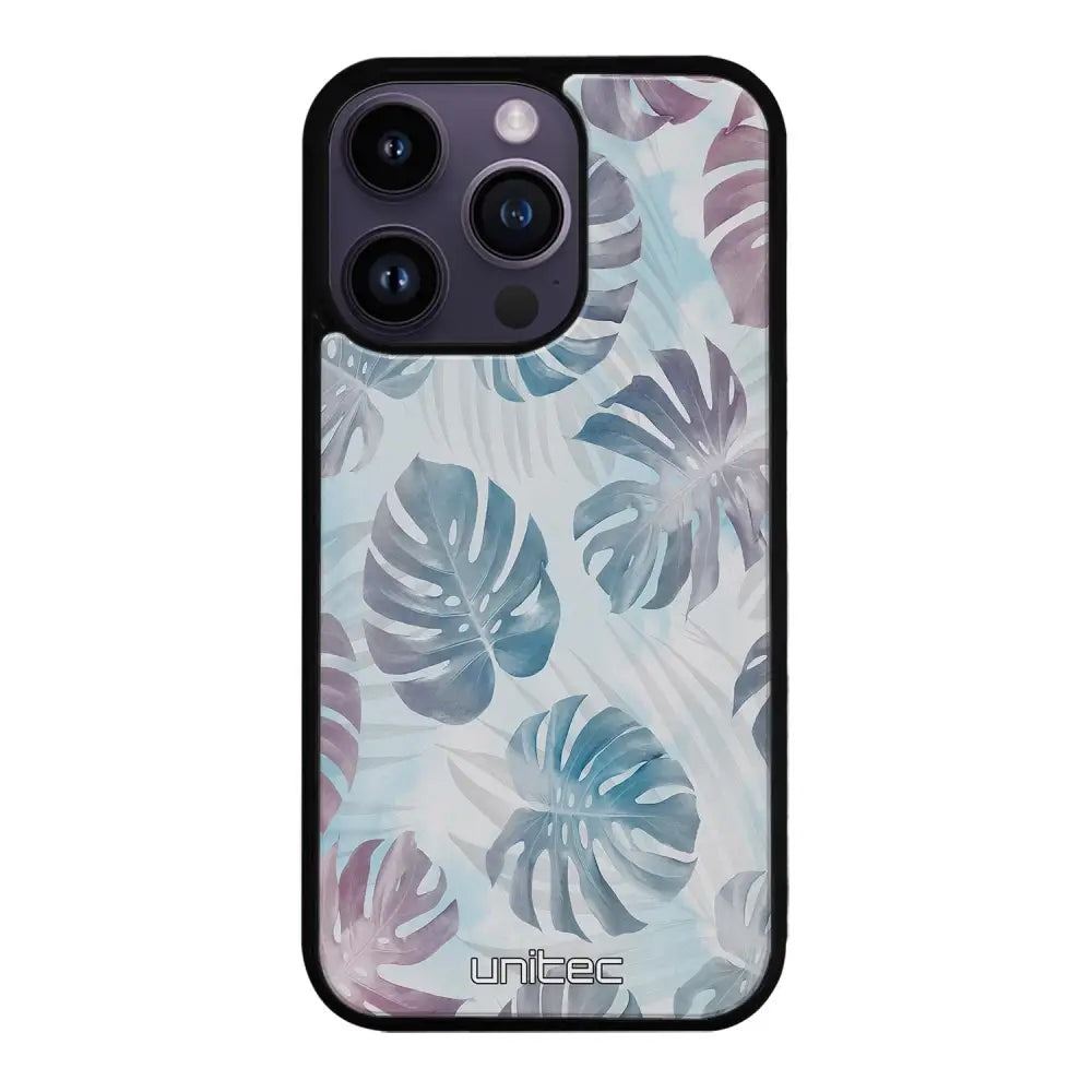 iPhone 14 Pro kukka suojakuoret - Monstera Texture - Ei