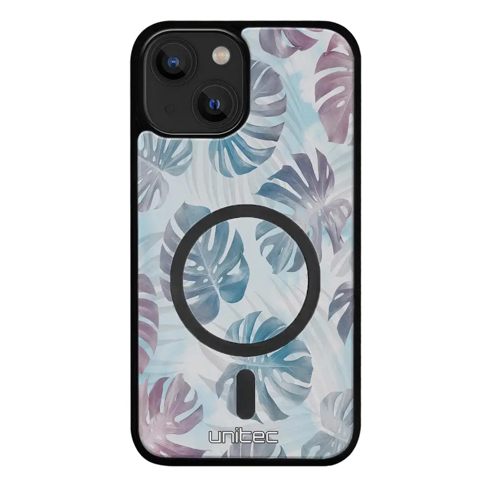 iPhone 15 Plus kukka suojakuoret - Monstera Texture
