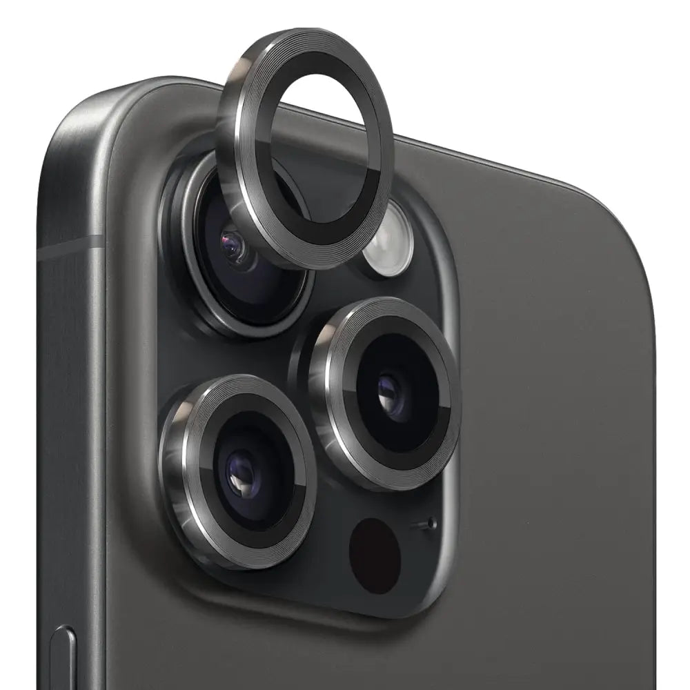 iPhone 15 Pro Max Kameran panssarilasi Musta (3kpl)