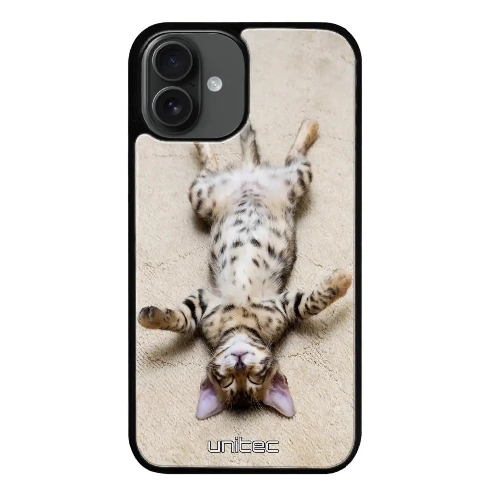 iPhone 16 kissa suojakuoret - Relaxing Cat - Ei