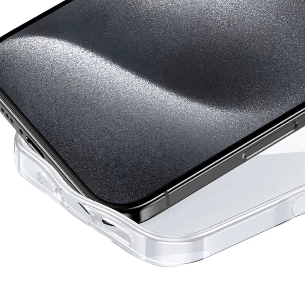 Sleek iPhone 16 Silikonikuori - Läpinäkyvä musta ja valkoinen värivaihtoehto