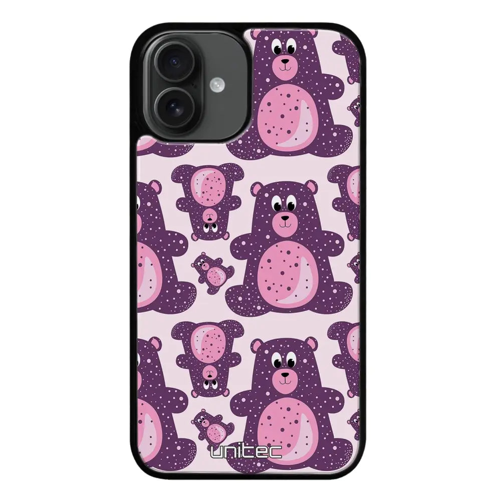 iPhone 16 suojakuoret - Purple Teddy Bear - Ei