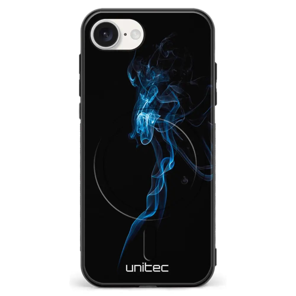 iPhone 16e suojakuoret Blue Smoke On Black