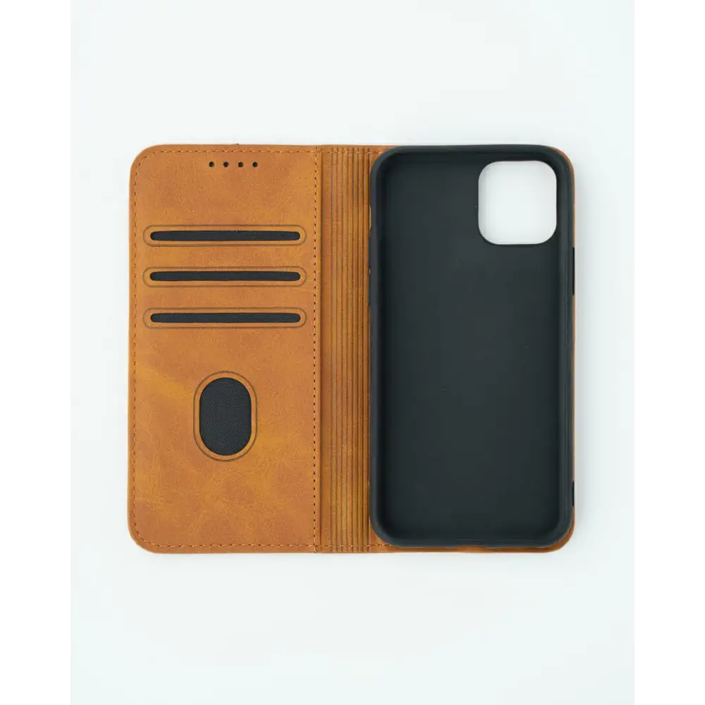 iPhone 11 Pro Max Unitec Lompakko Suojakotelo Ruskea