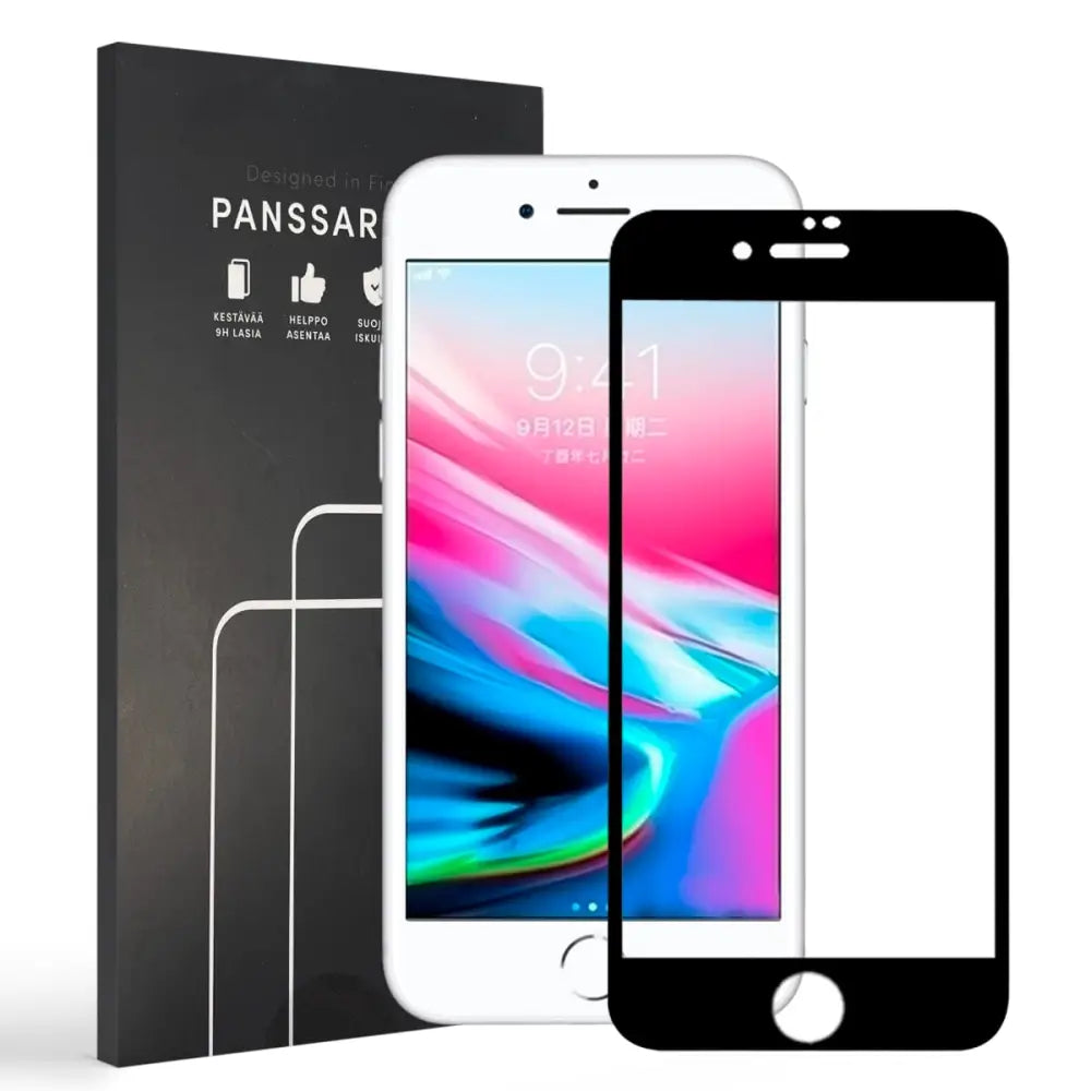 iPhone 7 Plus / iPhone 8 Plus Panssarilasi 3D Musta