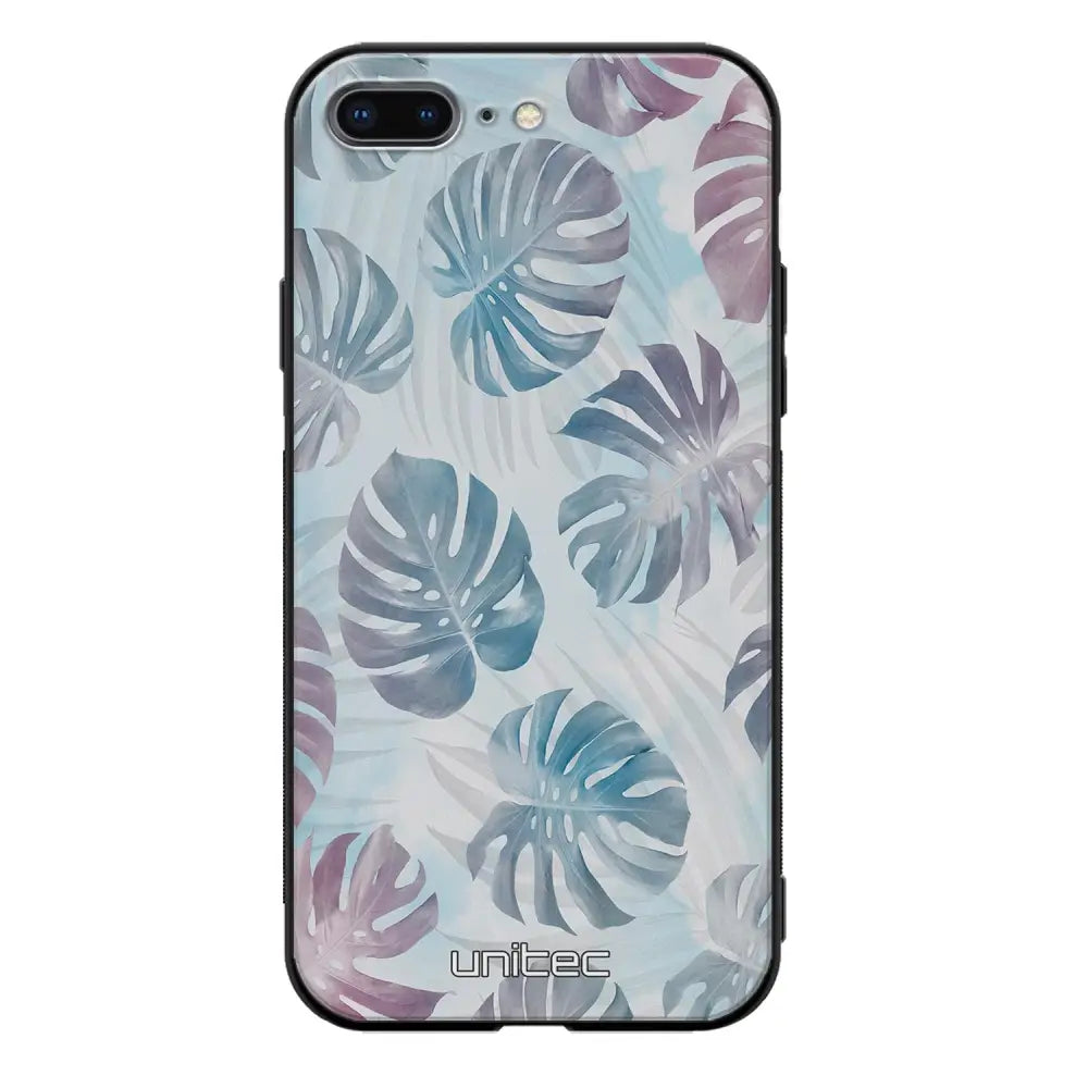 iPhone 8 Plus kukka suojakuoret - Monstera Texture - Ei