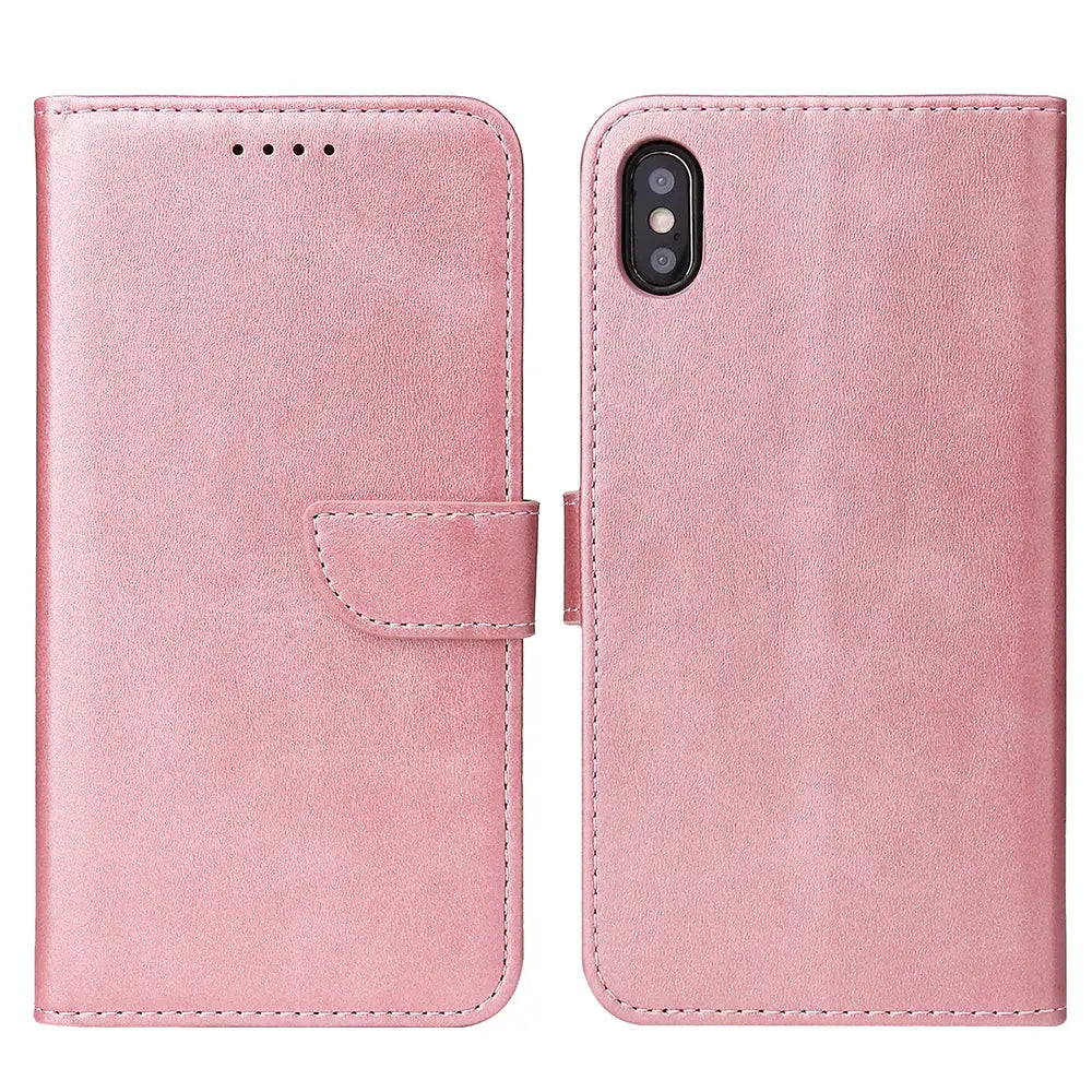 iPhone X / XS Lompakko Suojakotelo Ruusukulta