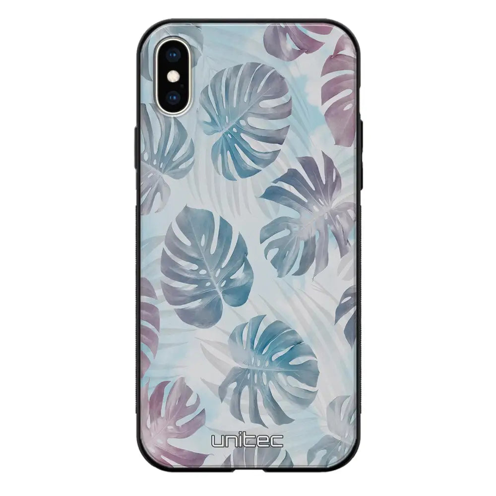 iPhone XS Max kukka suojakuoret - Monstera Texture - Ei