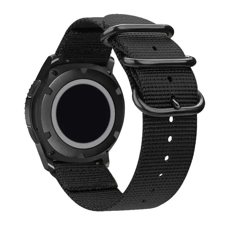 Nato-ranneke 22mm - Musta