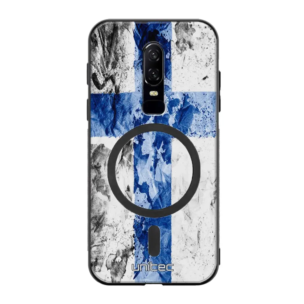 OnePlus 6 suojakuoret - Painted Finnish Flag