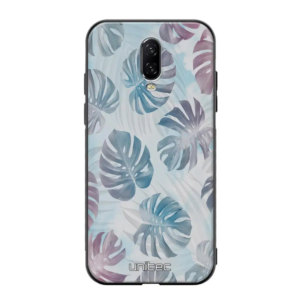 OnePlus 6T kukka suojakuoret - Monstera Texture - Ei