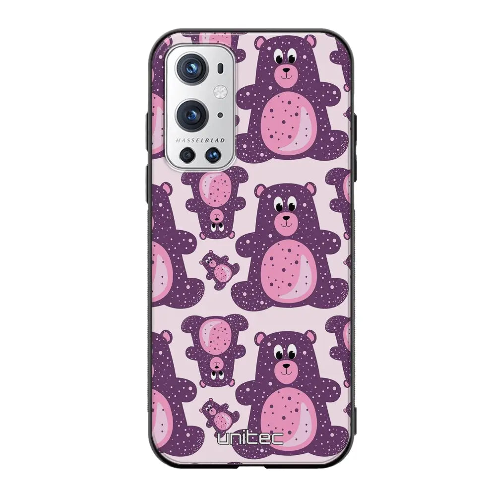 OnePlus 9 Pro suojakuoret - Purple Teddy Bear - Ei