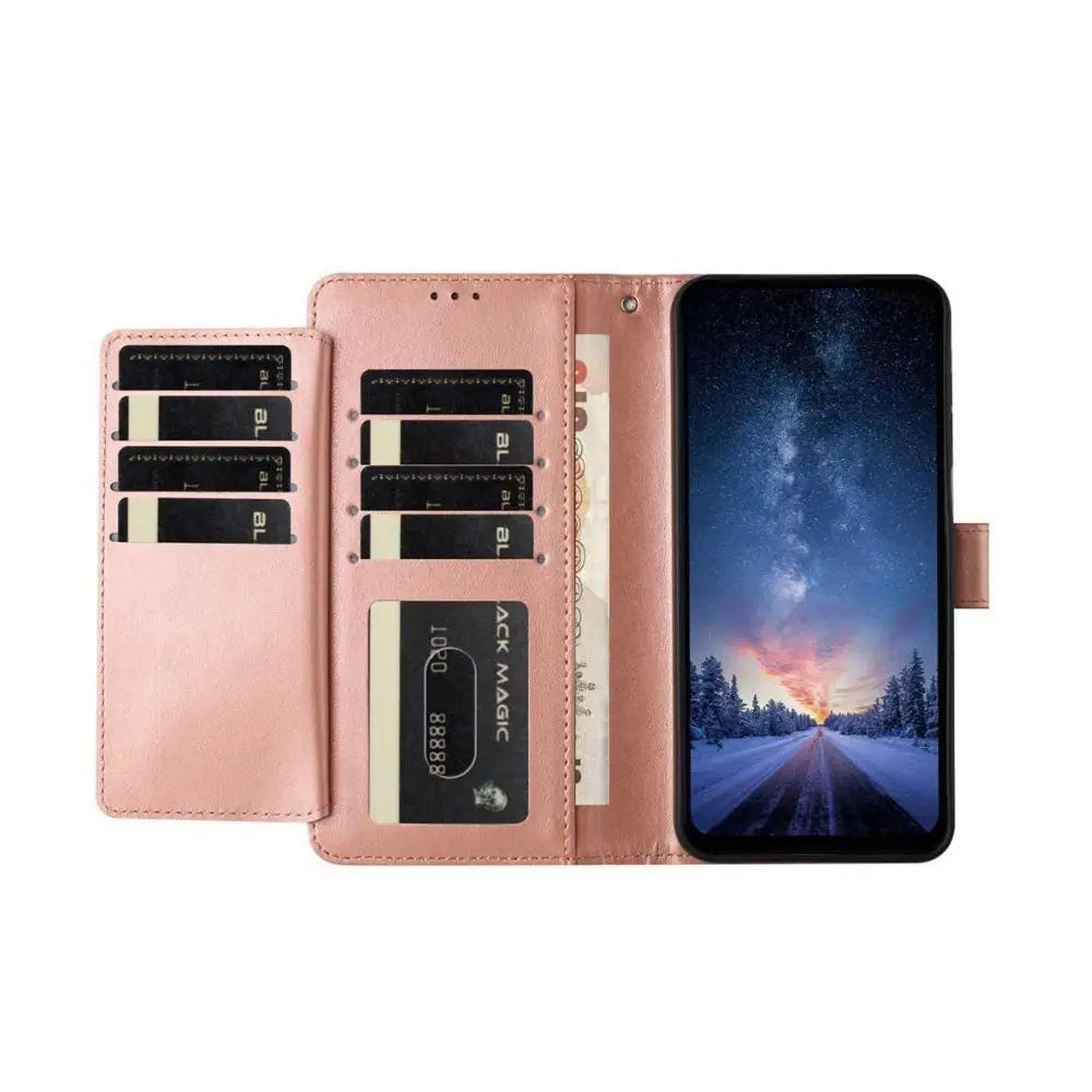 Samsung Galaxy A34 5G Lompakko Suojakuori - Ruusukulta