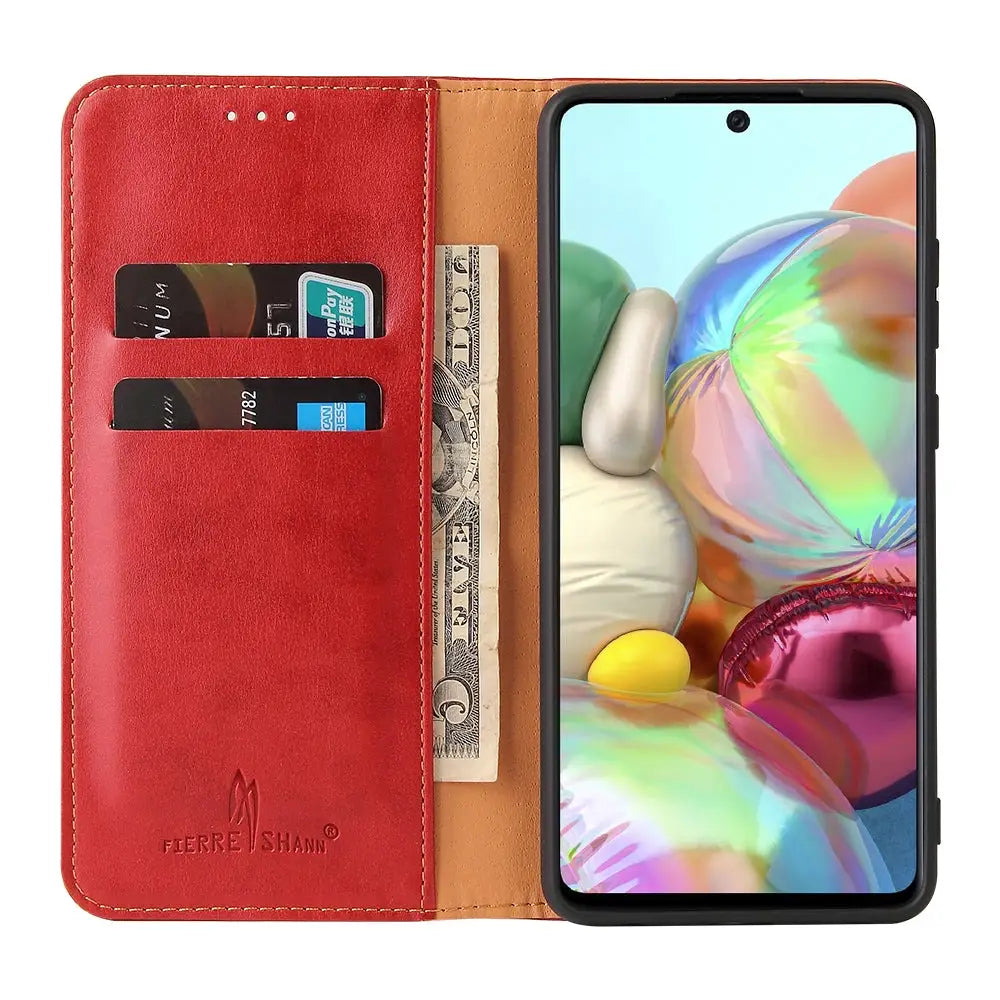 Samsung Galaxy A72 Unitec Lompakko Suojakotelo Punainen