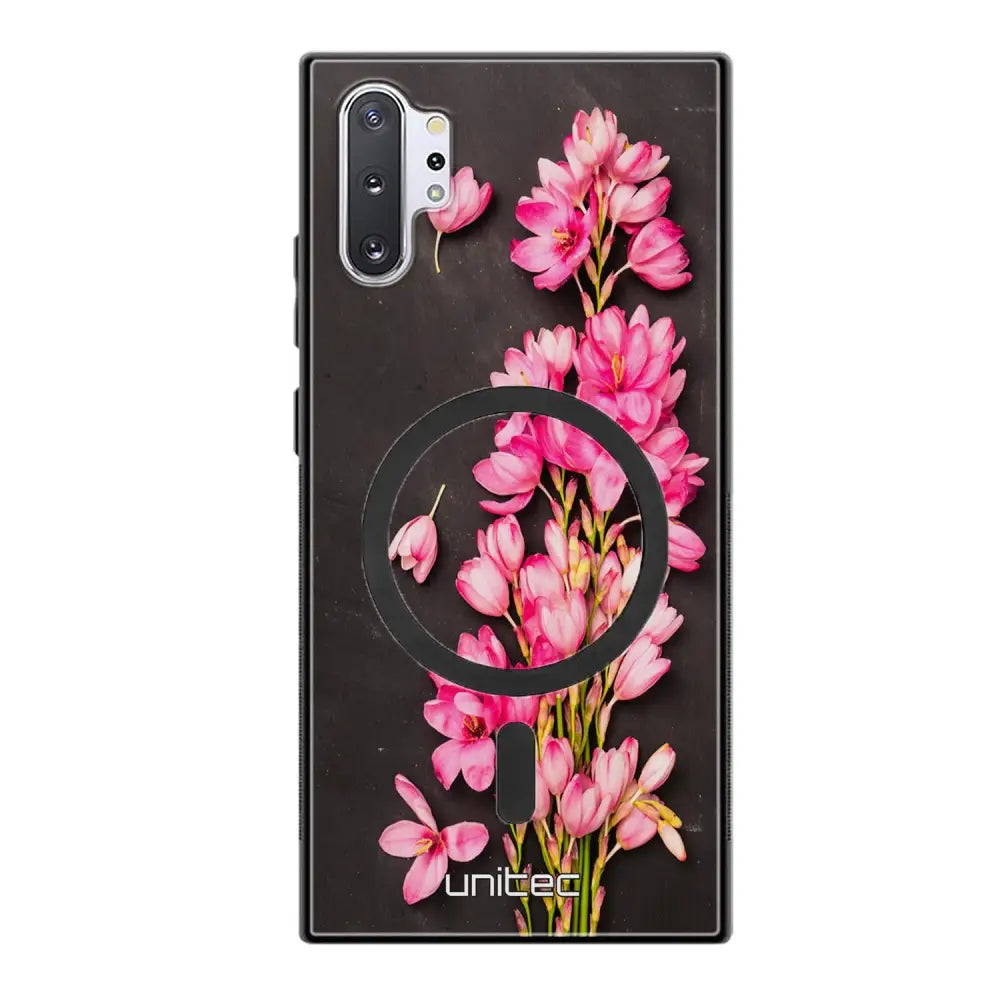 Samsung Galaxy Note 10 Plus kukka suojakuoret - Pink Flowers
