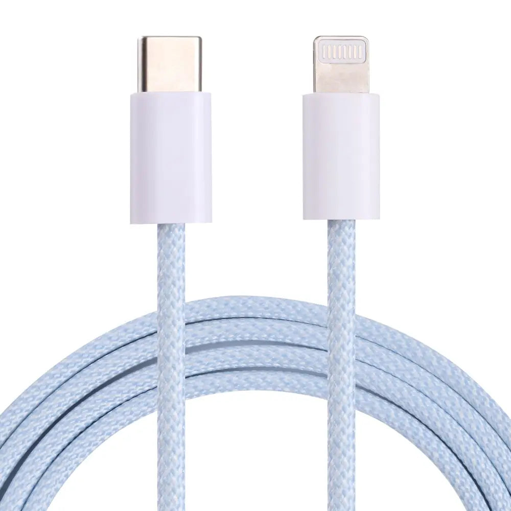 USB-C - Lightning Punottu kaapeli 1M - Sininen
