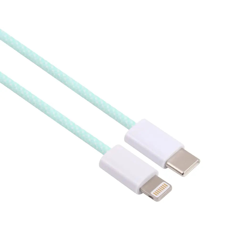 USB-C - Lightning Punottu kaapeli 1M - Vihreä